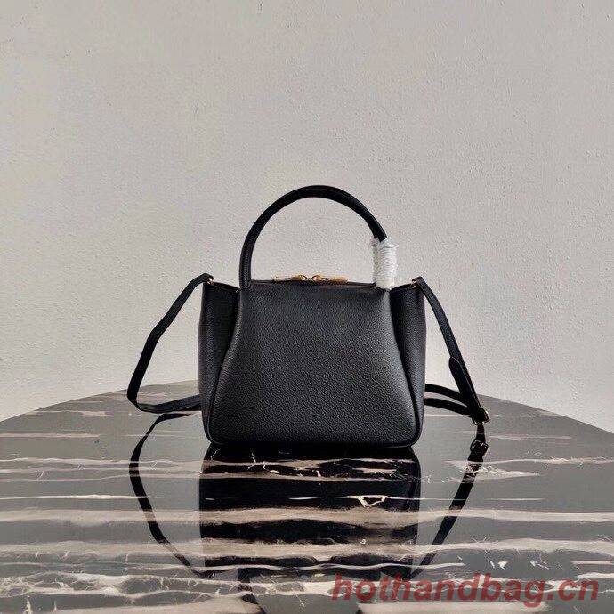 Prada Deer skin bag tote 1BC145 black Prada Deer skin bag tote 1BC145 black