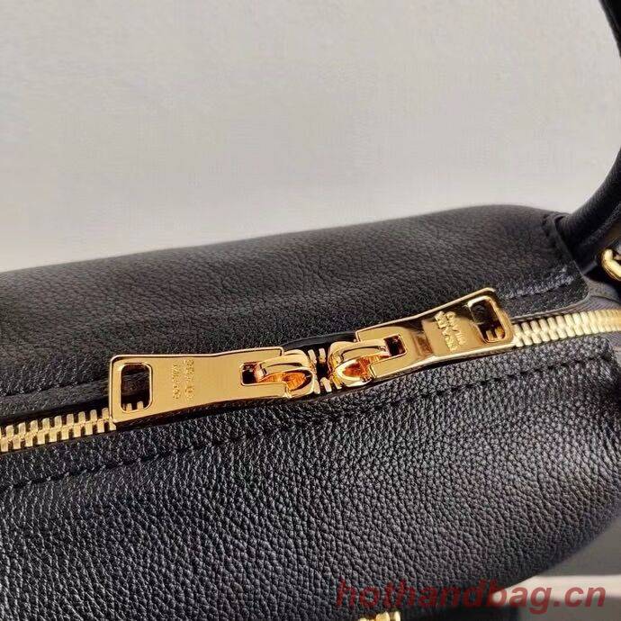 Prada Deer skin bag tote 1BC145 black Prada Deer skin bag tote 1BC145 black