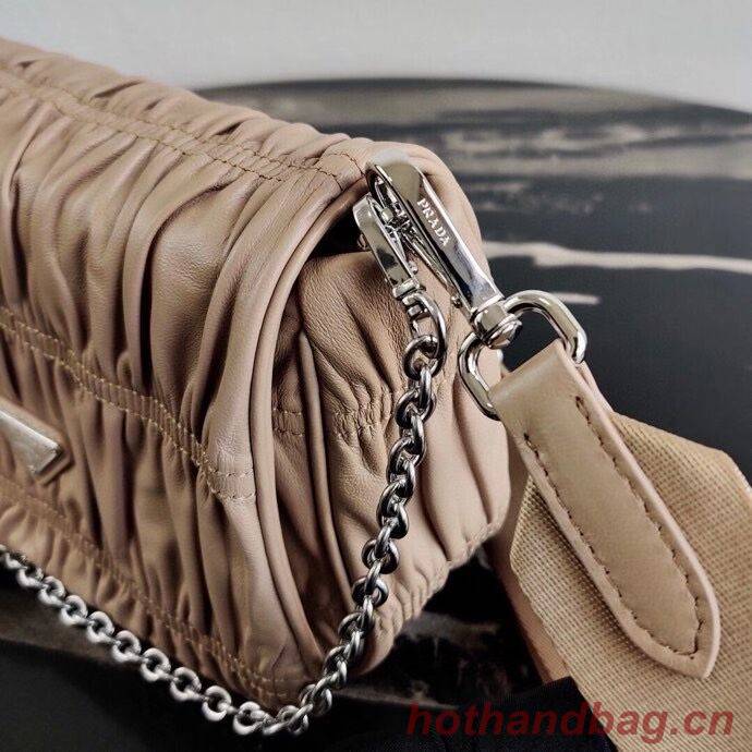 Prada Gaufre nappa leather shoulder bag 1BD289 Biscuits Prada Gaufre nappa leather shoulder bag 1BD289 Biscuits