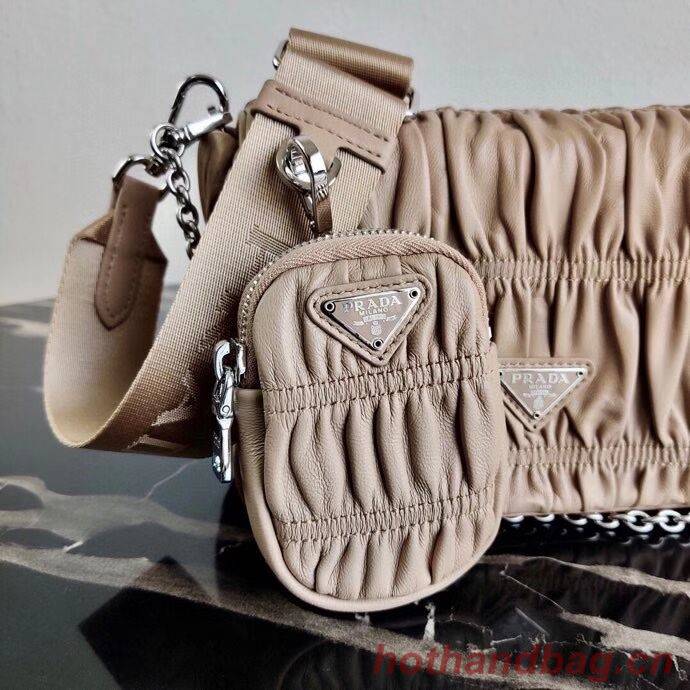 Prada Gaufre nappa leather shoulder bag 1BD289 Biscuits Prada Gaufre nappa leather shoulder bag 1BD289 Biscuits