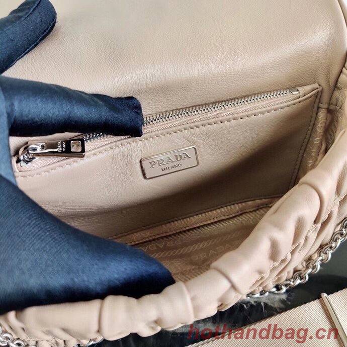Prada Gaufre nappa leather shoulder bag 1BD289 Biscuits Prada Gaufre nappa leather shoulder bag 1BD289 Biscuits