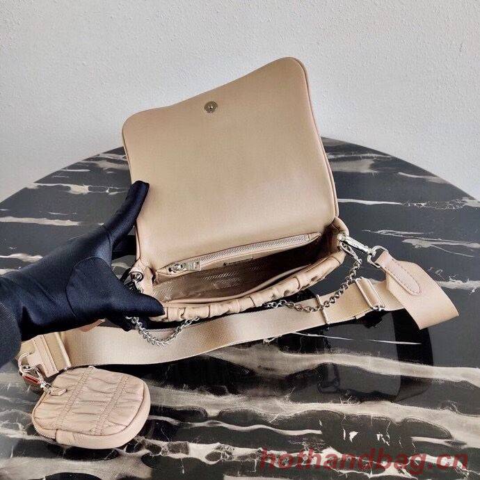 Prada Gaufre nappa leather shoulder bag 1BD289 Biscuits Prada Gaufre nappa leather shoulder bag 1BD289 Biscuits