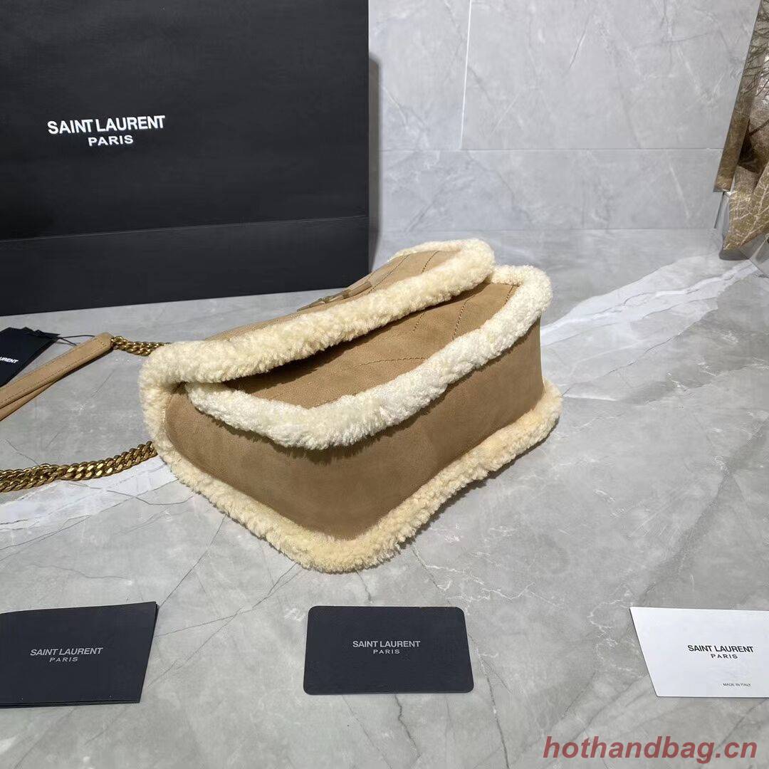 Yves Saint Laurent IN Cashmere AND SMOOTH LEATHER Y533037 brown Yves Saint Laurent IN Cashmere AND SMOOTH LEATHER Y533037 brown