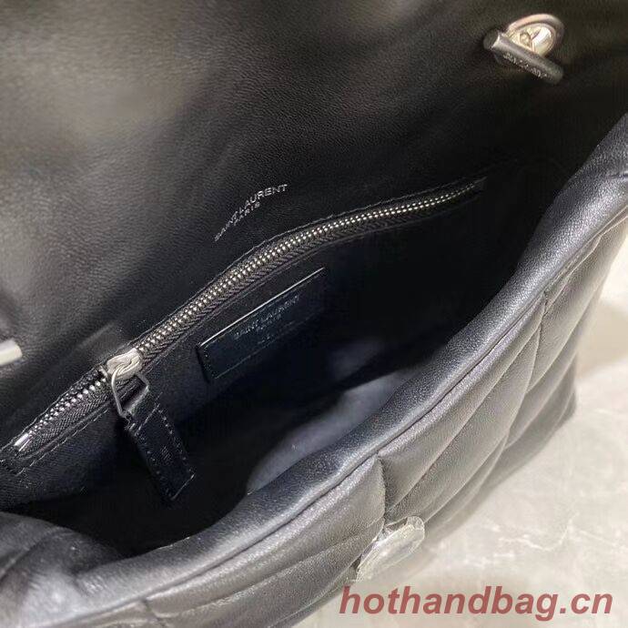 Yves Saint Laurent LOULOU PUFFER IN QUILTED CRINKLED MATTE LEATHER BAG Y620333 Black Yves Saint Laurent LOULOU PUFFER IN QUILTED CRINKLED MATTE LEATHER BAG Y620333 Black