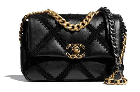 chanel 19 flap bag AS1160 black chanel 19 flap bag AS1160 black