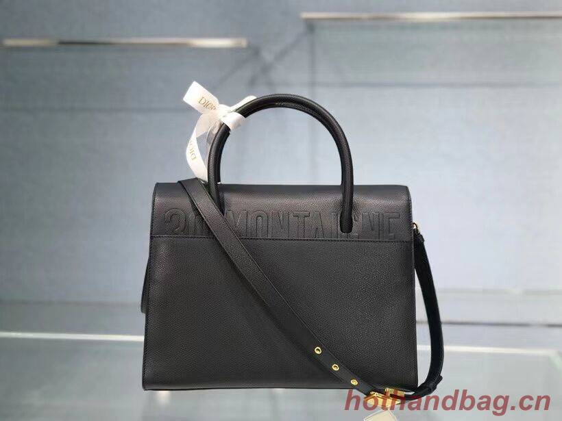 DIOR LARGE ST HONORE TOTE Grained Calfskin M9306UBAE black DIOR LARGE ST HONORE TOTE Grained Calfskin M9306UBAE black