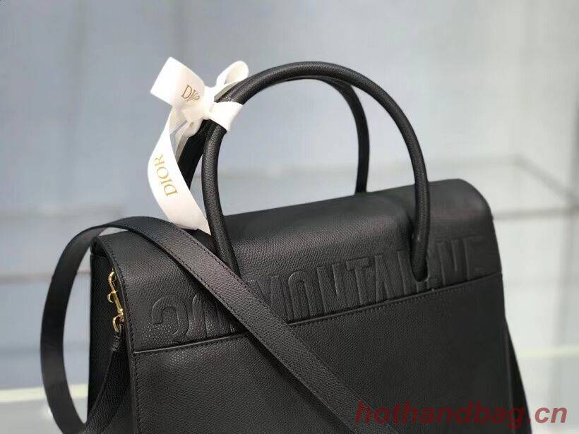 DIOR LARGE ST HONORE TOTE Grained Calfskin M9306UBAE black DIOR LARGE ST HONORE TOTE Grained Calfskin M9306UBAE black