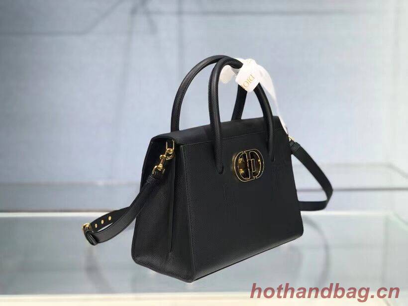 DIOR MEDIUM ST HONORE TOTE Grained Calfskin M9321UMBA black DIOR MEDIUM ST HONORE TOTE Grained Calfskin M9321UMBA black