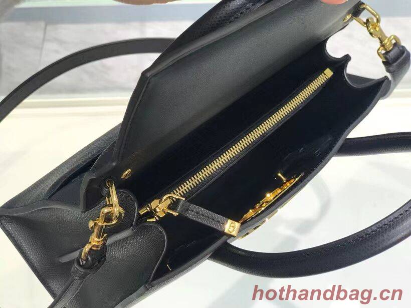 DIOR MEDIUM ST HONORE TOTE Grained Calfskin M9321UMBA black DIOR MEDIUM ST HONORE TOTE Grained Calfskin M9321UMBA black