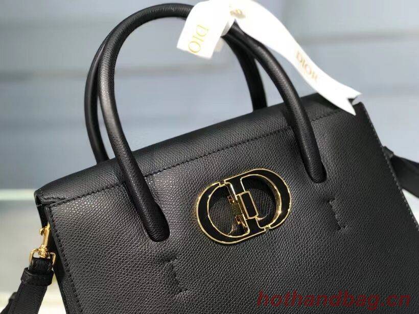 DIOR MEDIUM ST HONORE TOTE Grained Calfskin M9321UMBA black DIOR MEDIUM ST HONORE TOTE Grained Calfskin M9321UMBA black