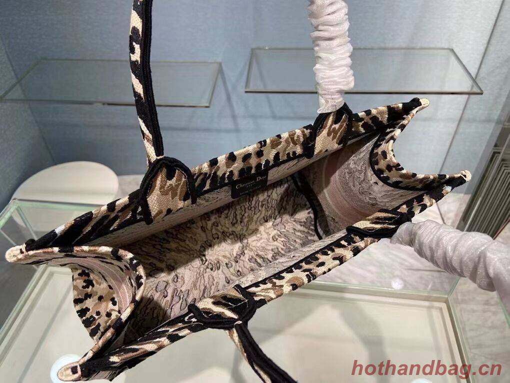 DIOR SMALL DIOR BOOK TOTE Multicolor Tie & Dior Embroidery C1296-2 DIOR SMALL DIOR BOOK TOTE Multicolor Tie & Dior Embroidery C1296-2