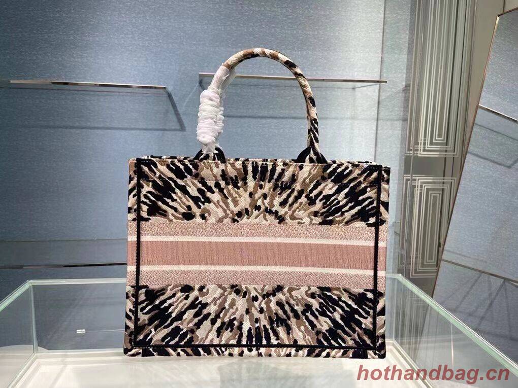 DIOR SMALL DIOR BOOK TOTE Multicolor Tie & Dior Embroidery C1296-2 DIOR SMALL DIOR BOOK TOTE Multicolor Tie & Dior Embroidery C1296-2