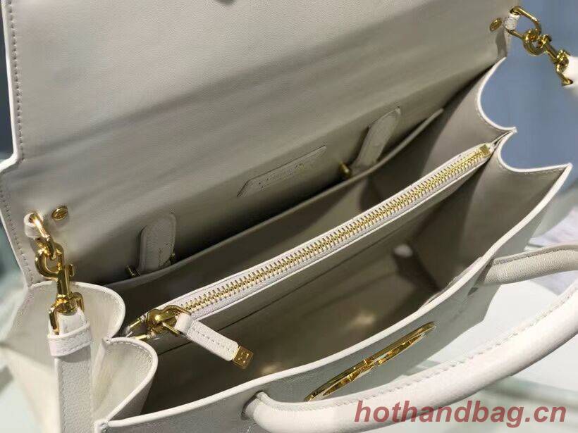 DIOR LARGE ST HONORE TOTE Grained Calfskin M9306UBAE WHITE DIOR LARGE ST HONORE TOTE Grained Calfskin M9306UBAE WHITE