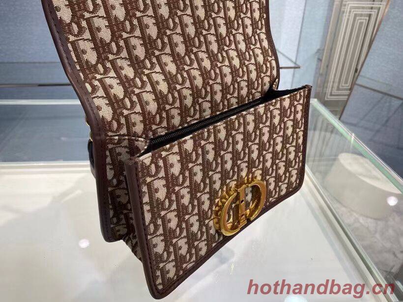 DIOR BOOK TOTE SMALL Oblique Embroidered C9008 Brown DIOR BOOK TOTE SMALL Oblique Embroidered C9008 Brown
