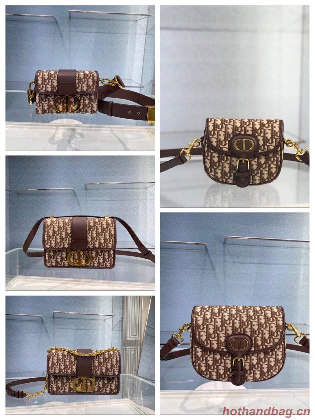 DIOR BOOK TOTE SMALL Oblique Embroidered C9008 Brown DIOR BOOK TOTE SMALL Oblique Embroidered C9008 Brown