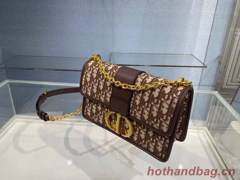 DIOR BOOK TOTE SMALL Oblique Embroidered C9008 Brown DIOR BOOK TOTE SMALL Oblique Embroidered C9008 Brown