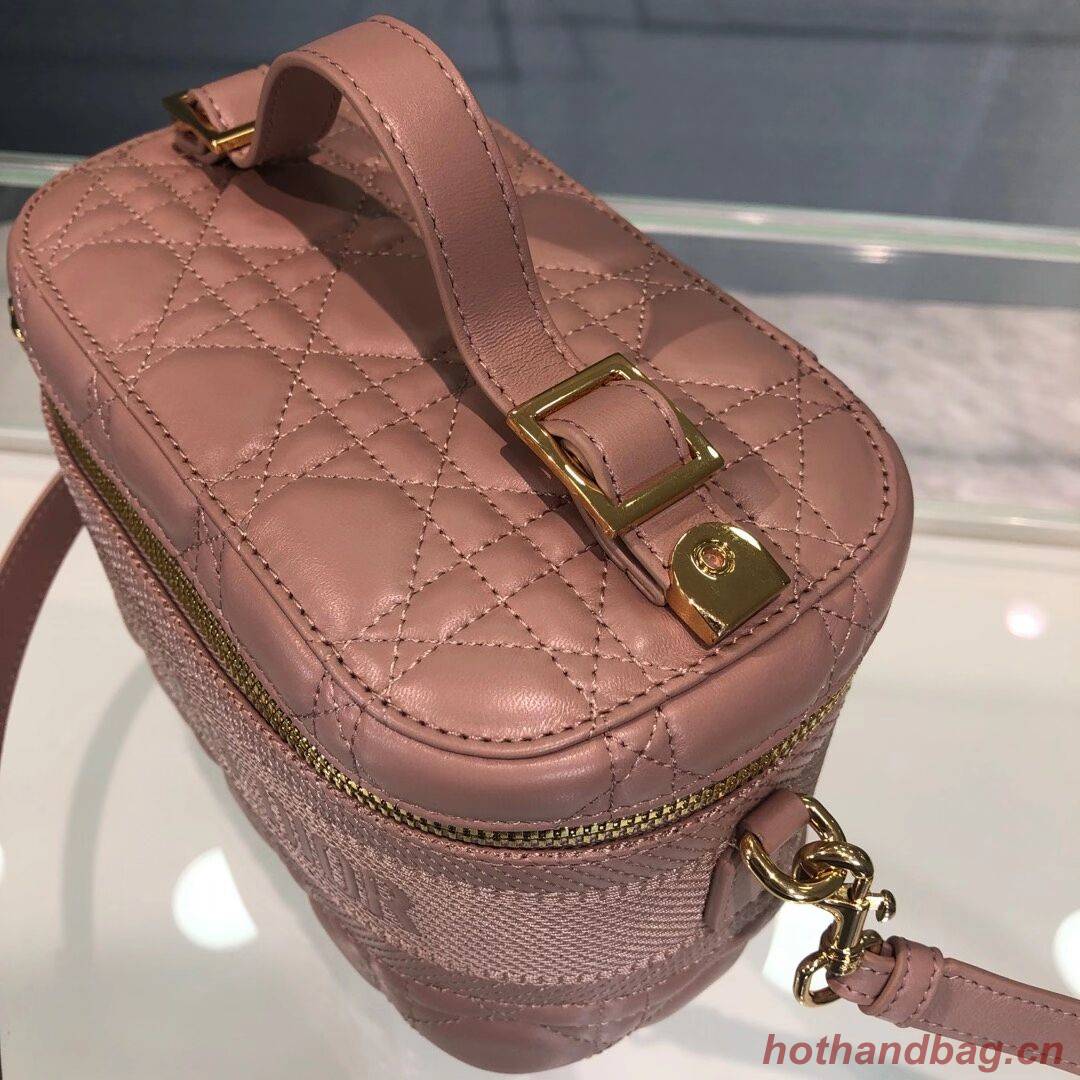 DIOR SMALL DIORTRAVEL VANITY CASE Cannage Lambskin S5488U Rose Des Vents DIOR SMALL DIORTRAVEL VANITY CASE Cannage Lambskin S5488U Rose Des Vents
