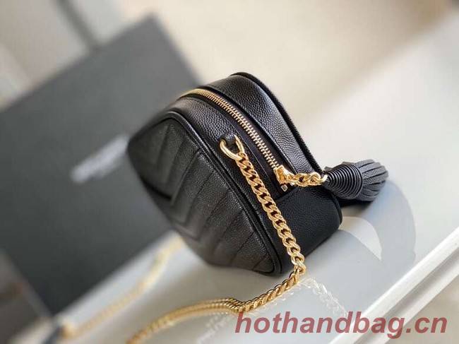 Yves Saint Laurent VINTAGE CAMERA BAG IN Calfskin Leather 6125791 black