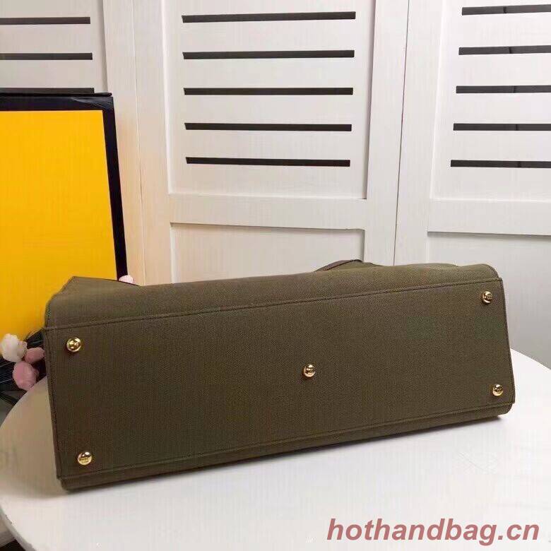 FENDI PEEKABOO X-TOTE canvas bag 8BH374B green FENDI PEEKABOO X-TOTE canvas bag 8BH374B green