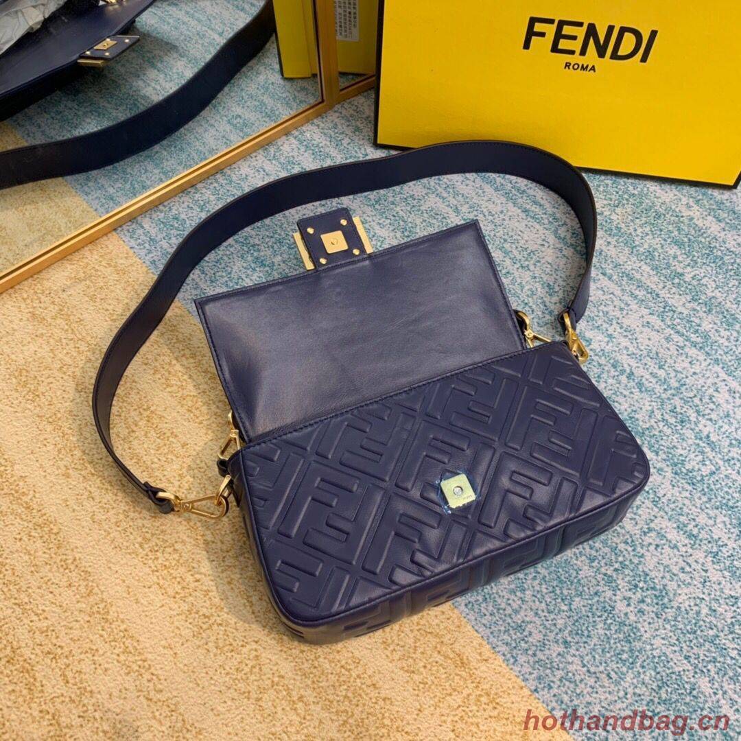 FENDI BAGUETTE Mini Shoulder Bag 8BS017 dark blue FENDI BAGUETTE Mini Shoulder Bag 8BS017 dark blue