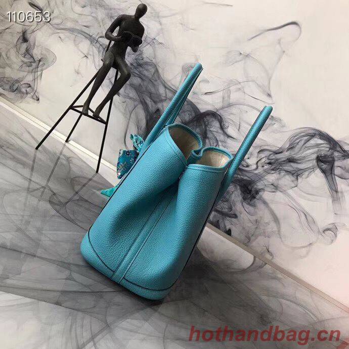 Hermes Garden Party 36cm 30cm Tote Bag Original Leather Light Blue Hermes Garden Party 36cm 30cm Tote Bag Original Leather Light Blue