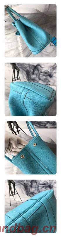 Hermes Garden Party 36cm 30cm Tote Bag Original Leather Light Blue Hermes Garden Party 36cm 30cm Tote Bag Original Leather Light Blue