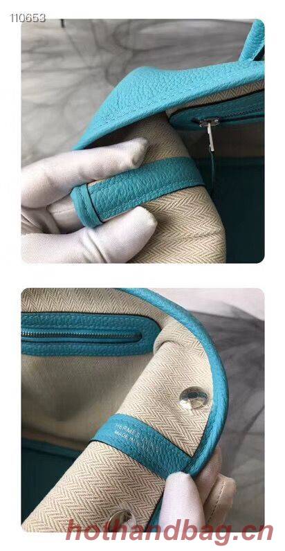 Hermes Garden Party 36cm 30cm Tote Bag Original Leather Light Blue Hermes Garden Party 36cm 30cm Tote Bag Original Leather Light Blue