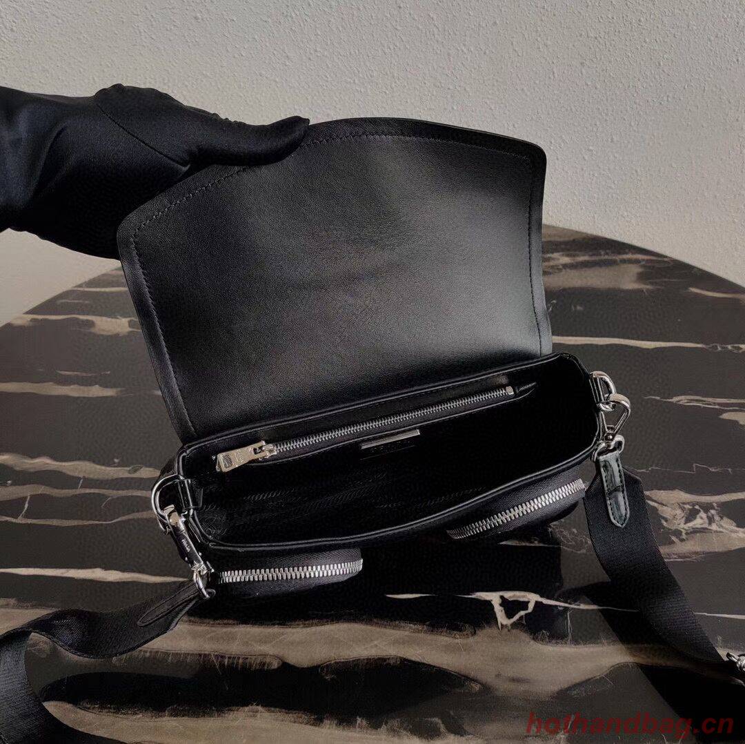 Prada Pocket nylon and brushed leather bag 1BD295 black Prada Pocket nylon and brushed leather bag 1BD295 black