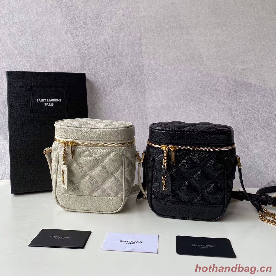 SAINT LAURENT 80S VANITY BAG IN CARRE-QUILTED GRAIN DE POUDRE EMBOSSED LEATHER 649779 red SAINT LAURENT 80S VANITY BAG IN CARRE-QUILTED GRAIN DE POUDRE EMBOSSED LEATHER 649779 red