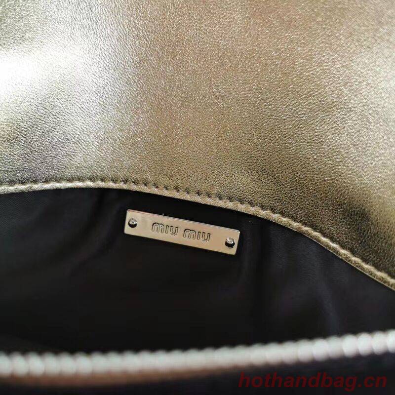 miu miu Matelasse Nappa Leather Shoulder Bag 5BP012M gold miu miu Matelasse Nappa Leather Shoulder Bag 5BP012M gold