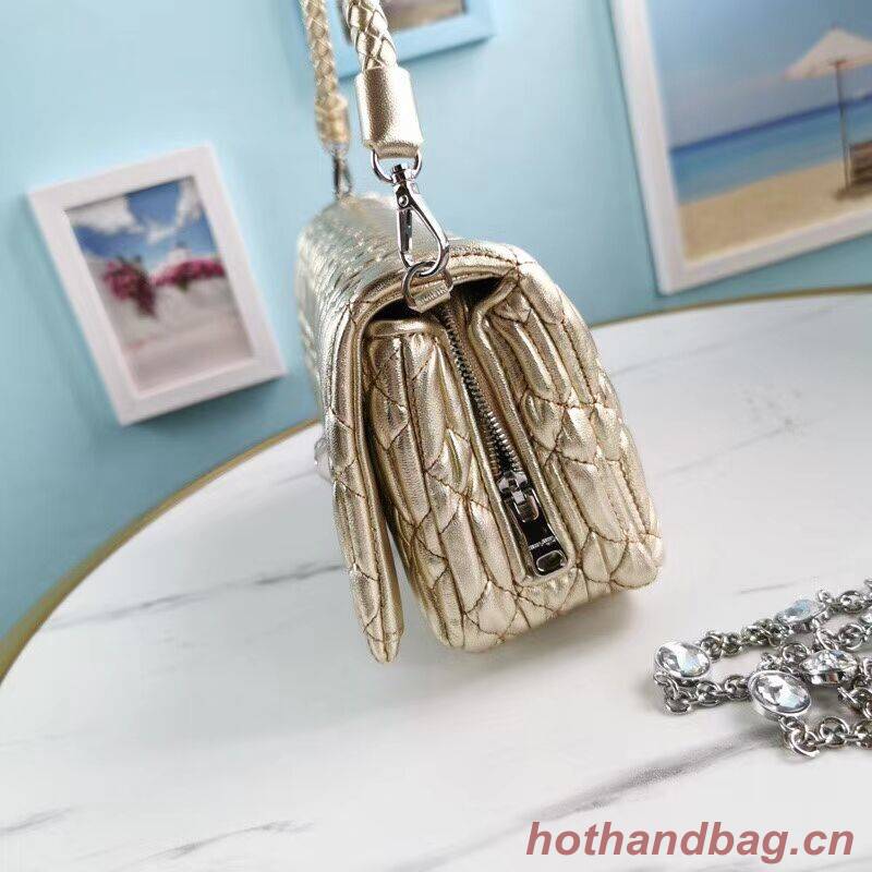 miu miu Matelasse Nappa Leather Shoulder Bag 5BP012M gold miu miu Matelasse Nappa Leather Shoulder Bag 5BP012M gold