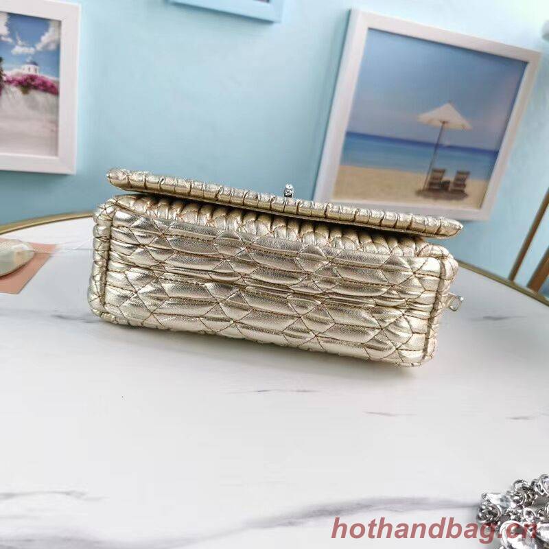 miu miu Matelasse Nappa Leather Shoulder Bag 5BP012M gold miu miu Matelasse Nappa Leather Shoulder Bag 5BP012M gold
