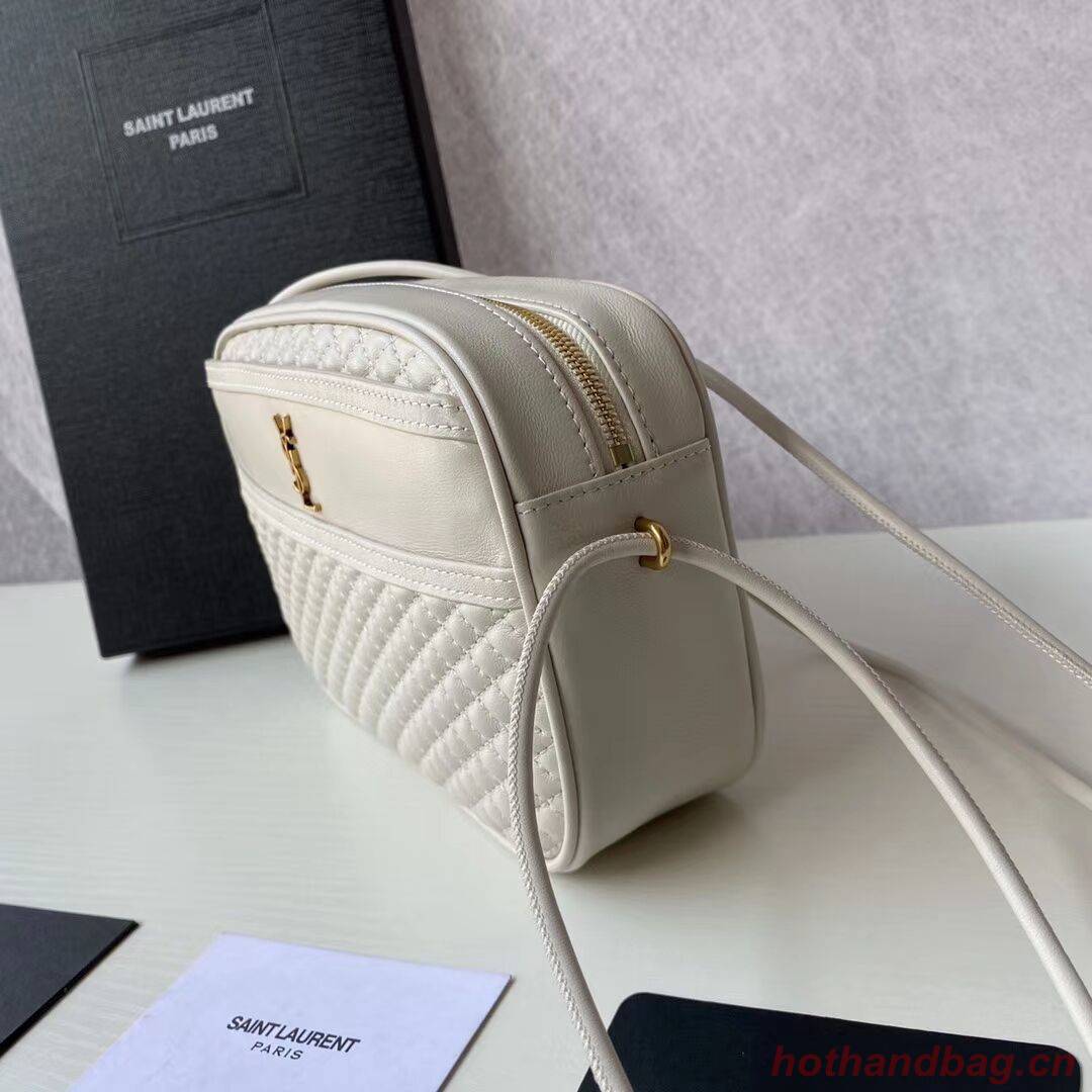 SAINT LAURENT VICTOIRE CAMERA BAG IN QUILTED LAMBSKIN 6489901 BLANC VINTAGE SAINT LAURENT VICTOIRE CAMERA BAG IN QUILTED LAMBSKIN 6489901 BLANC VINTAGE