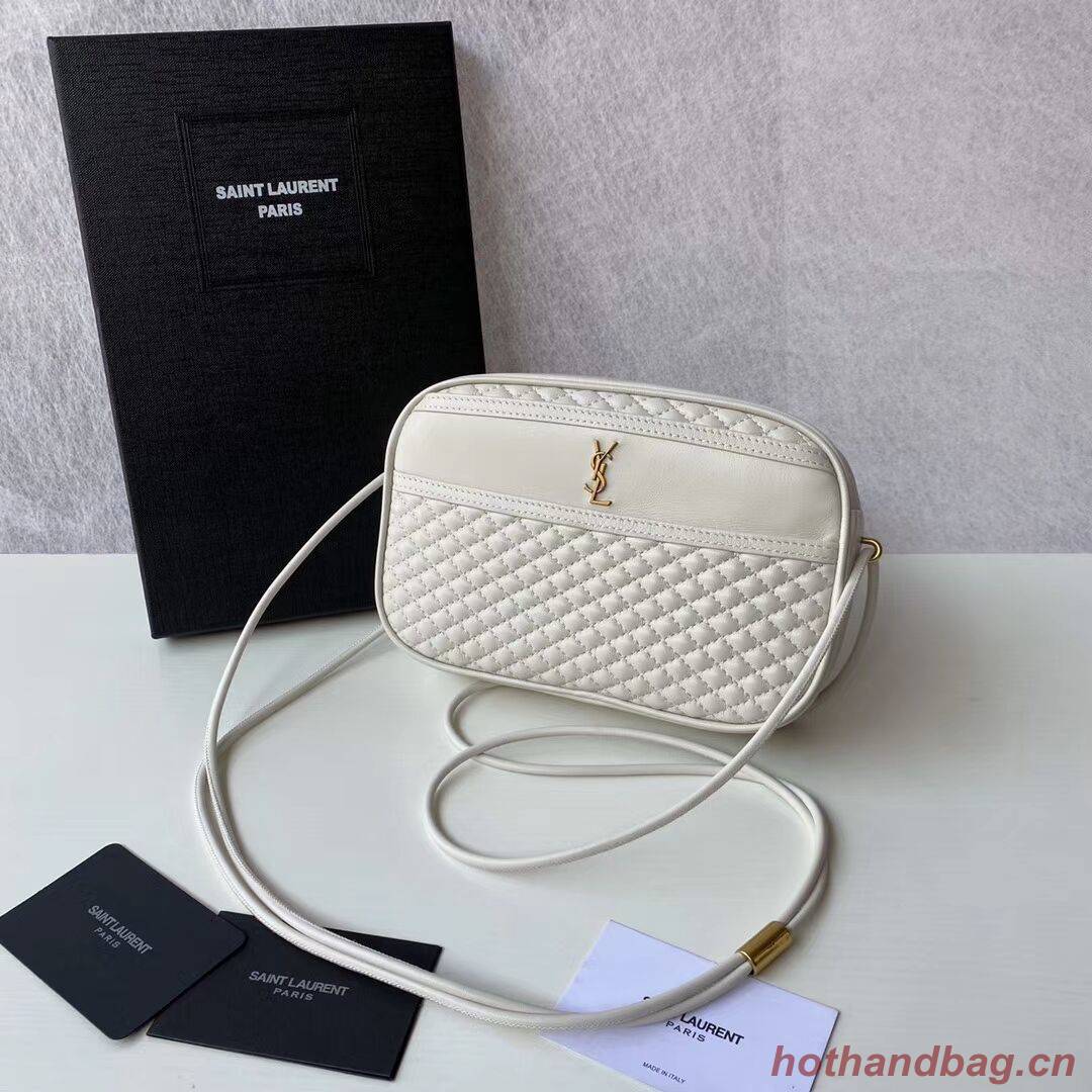 SAINT LAURENT VICTOIRE CAMERA BAG IN QUILTED LAMBSKIN 6489901 BLANC VINTAGE SAINT LAURENT VICTOIRE CAMERA BAG IN QUILTED LAMBSKIN 6489901 BLANC VINTAGE