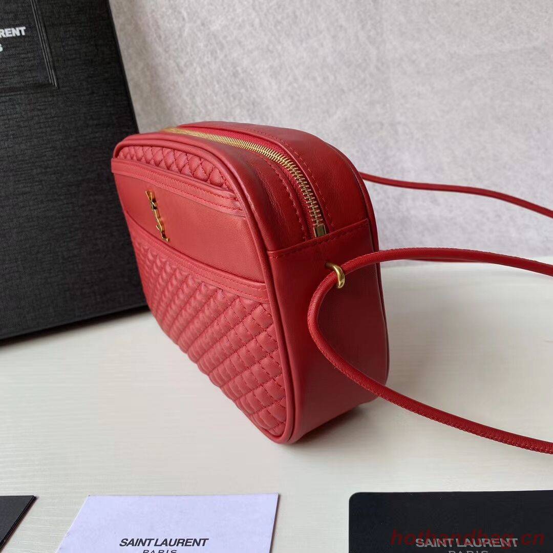 SAINT LAURENT VICTOIRE CAMERA BAG IN QUILTED LAMBSKIN 6489901 red SAINT LAURENT VICTOIRE CAMERA BAG IN QUILTED LAMBSKIN 6489901 red