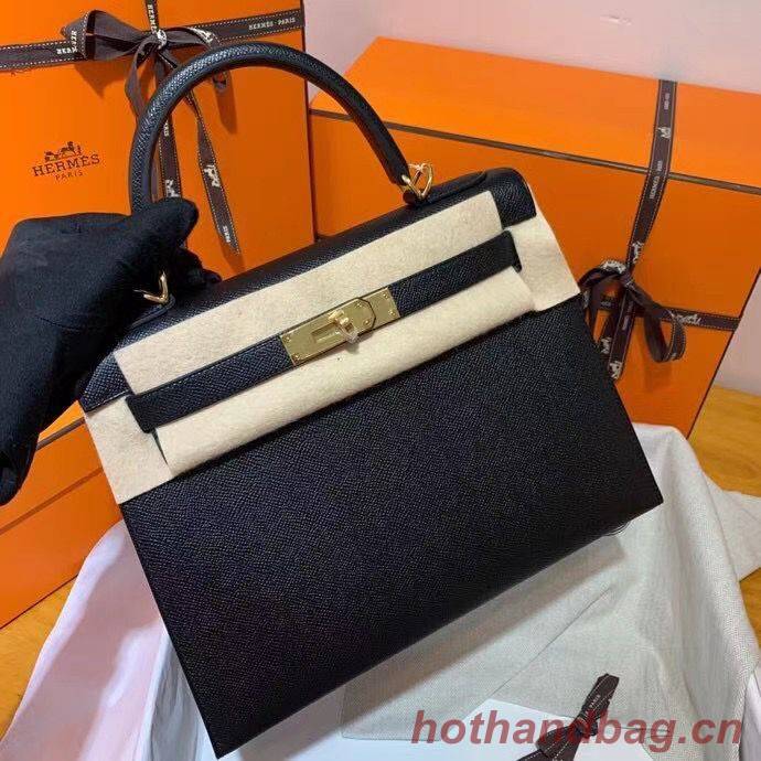 Hermes Kelly 28cm Shoulder Bags Epsom Leather KL28 Black Hermes Kelly 28cm Shoulder Bags Epsom Leather KL28 Black