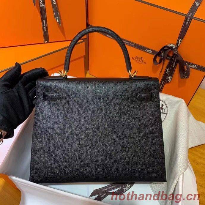 Hermes Kelly 28cm Shoulder Bags Epsom Leather KL28 Black Hermes Kelly 28cm Shoulder Bags Epsom Leather KL28 Black