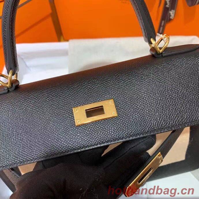 Hermes Kelly 28cm Shoulder Bags Epsom Leather KL28 Black Hermes Kelly 28cm Shoulder Bags Epsom Leather KL28 Black