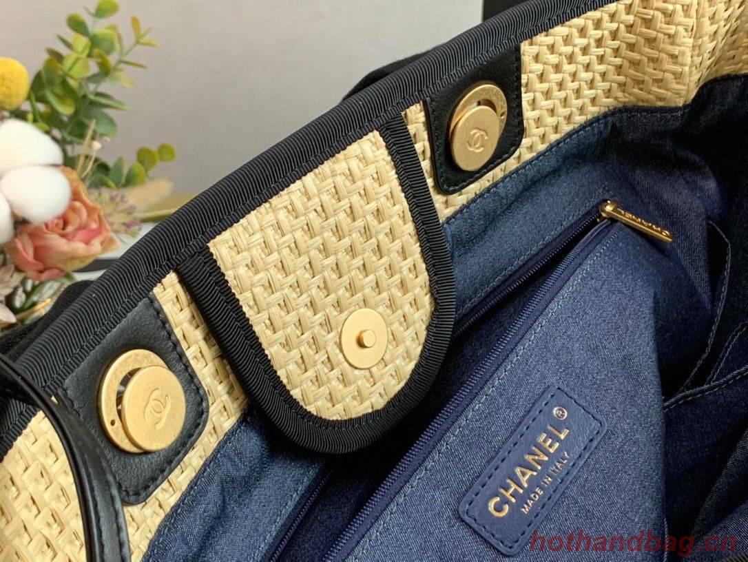 Chanel Large Weave Shopping Bag A66942 Cream Chanel Large Weave Shopping Bag A66942 Cream