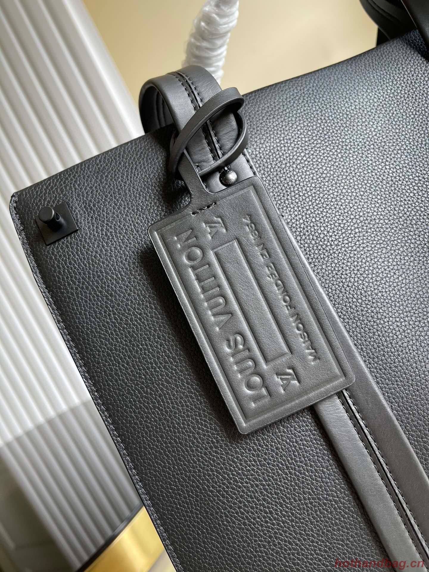 Louis Vuitton Original Leather Aerogram Tote Bag M57308 Black Louis Vuitton Original Leather Aerogram Tote Bag M57308 Black