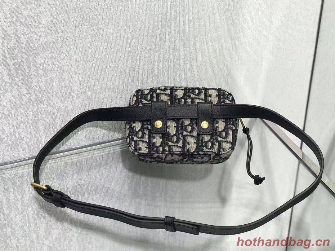 DIOR OBLIQUE BELT POUCH Blue Dior Oblique Canvas S5484 DIOR OBLIQUE BELT POUCH Blue Dior Oblique Canvas S5484