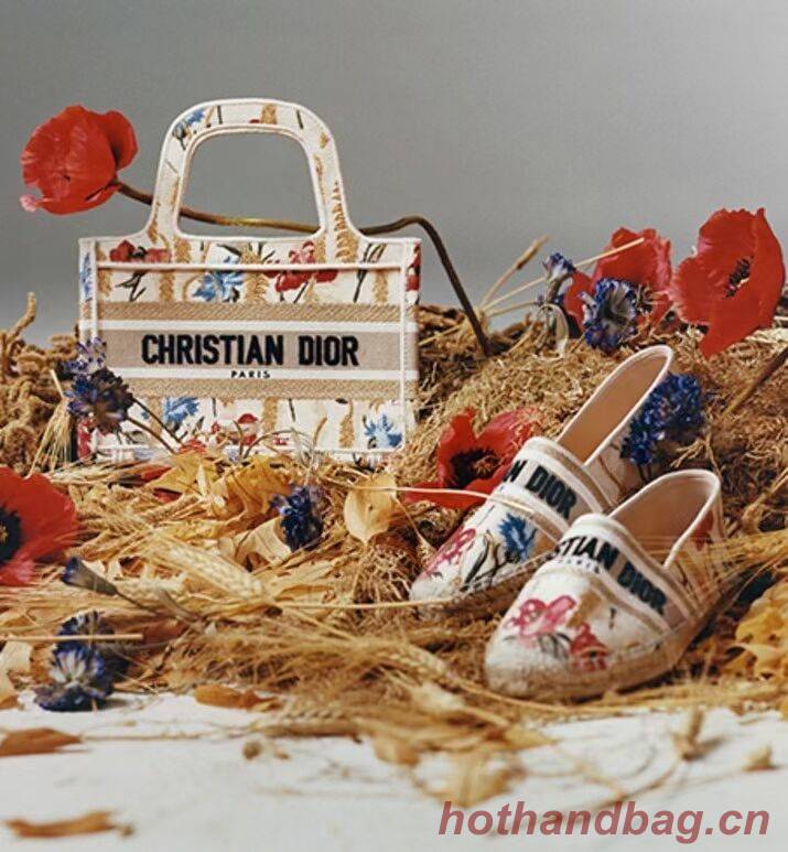 MINI DIOR BOOK TOTE Beige Multicolor Dior Hibiscus Embroidery S5475ZR MINI DIOR BOOK TOTE Beige Multicolor Dior Hibiscus Embroidery S5475ZR