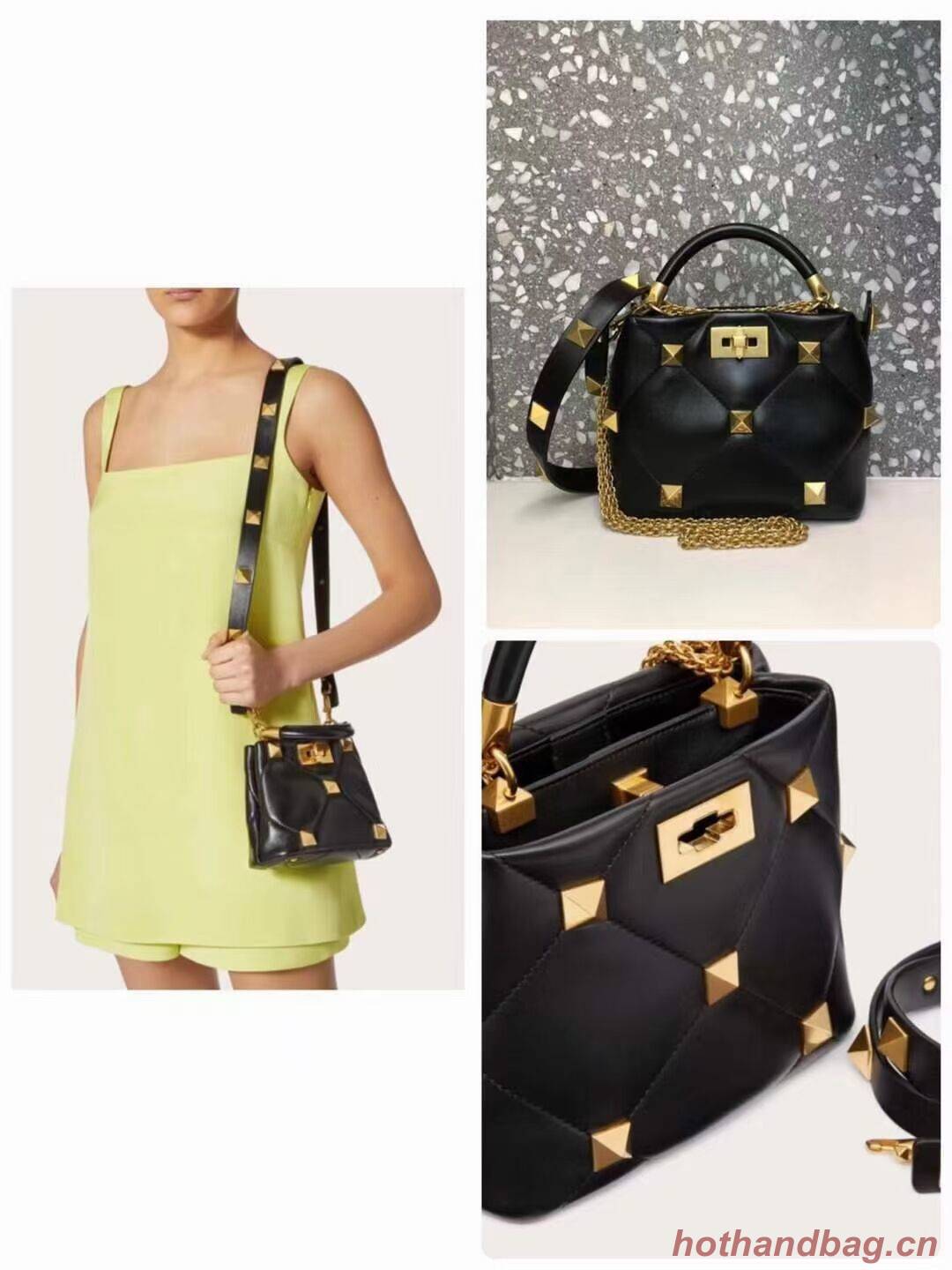 Valentino medium Garavani Roman Stud V1198 black Valentino medium Garavani Roman Stud V1198 black