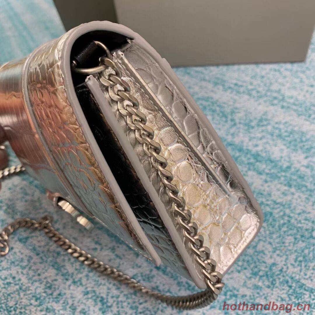 Balenciaga HOURGLASS CHAIN BAG B164497 Silver Balenciaga HOURGLASS CHAIN BAG B164497 Silver