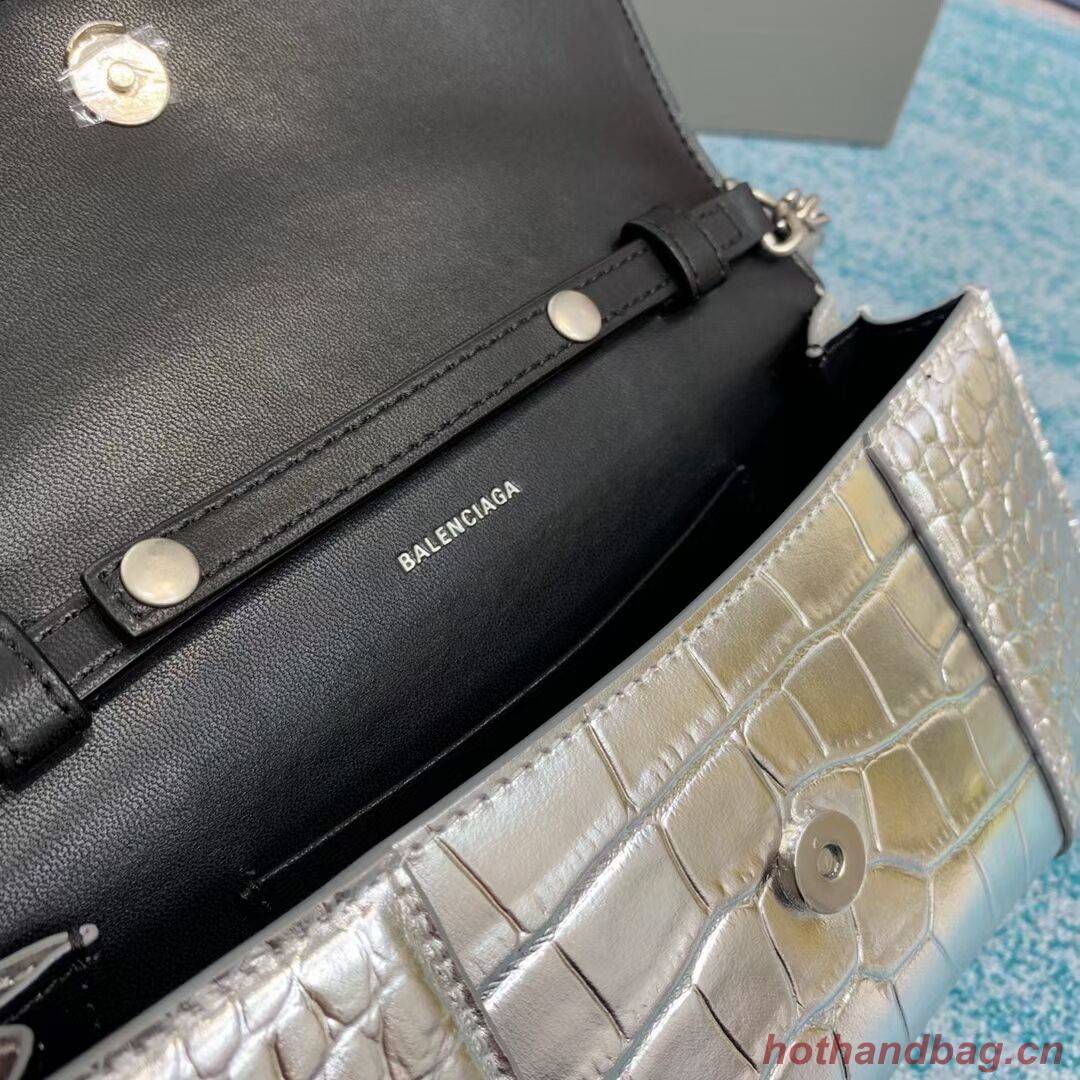 Balenciaga HOURGLASS CHAIN BAG B164497 Silver Balenciaga HOURGLASS CHAIN BAG B164497 Silver