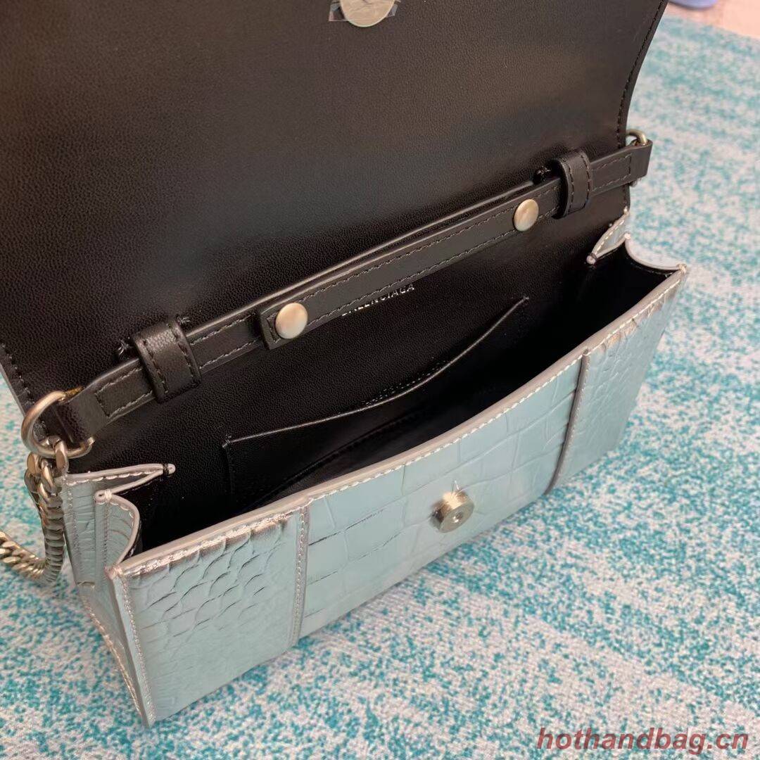 Balenciaga HOURGLASS CHAIN BAG B164497 Silver Balenciaga HOURGLASS CHAIN BAG B164497 Silver