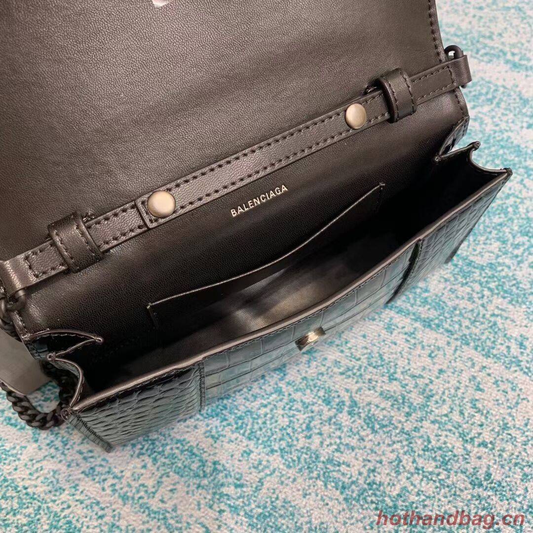 Balenciaga HOURGLASS CHAIN BAG B164497 black Balenciaga HOURGLASS CHAIN BAG B164497 black