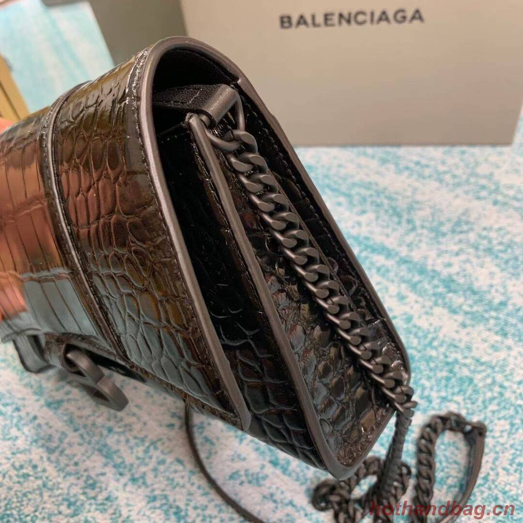 Balenciaga HOURGLASS CHAIN BAG B164497 black Balenciaga HOURGLASS CHAIN BAG B164497 black