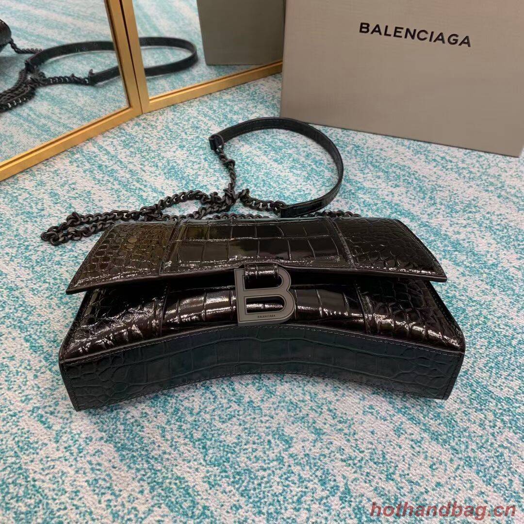 Balenciaga HOURGLASS CHAIN BAG B164497 black Balenciaga HOURGLASS CHAIN BAG B164497 black