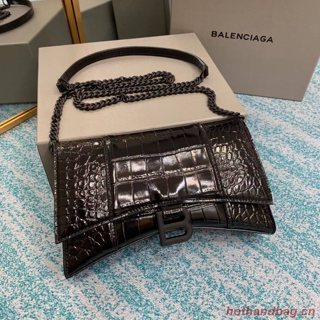 Balenciaga HOURGLASS CHAIN BAG B164497 black Balenciaga HOURGLASS CHAIN BAG B164497 black